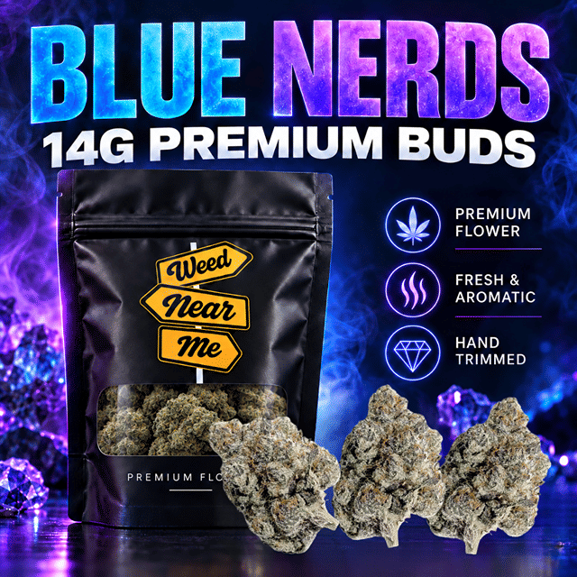 WeedNearMe 14G | Blue Nerdz (Supreme Shelf)