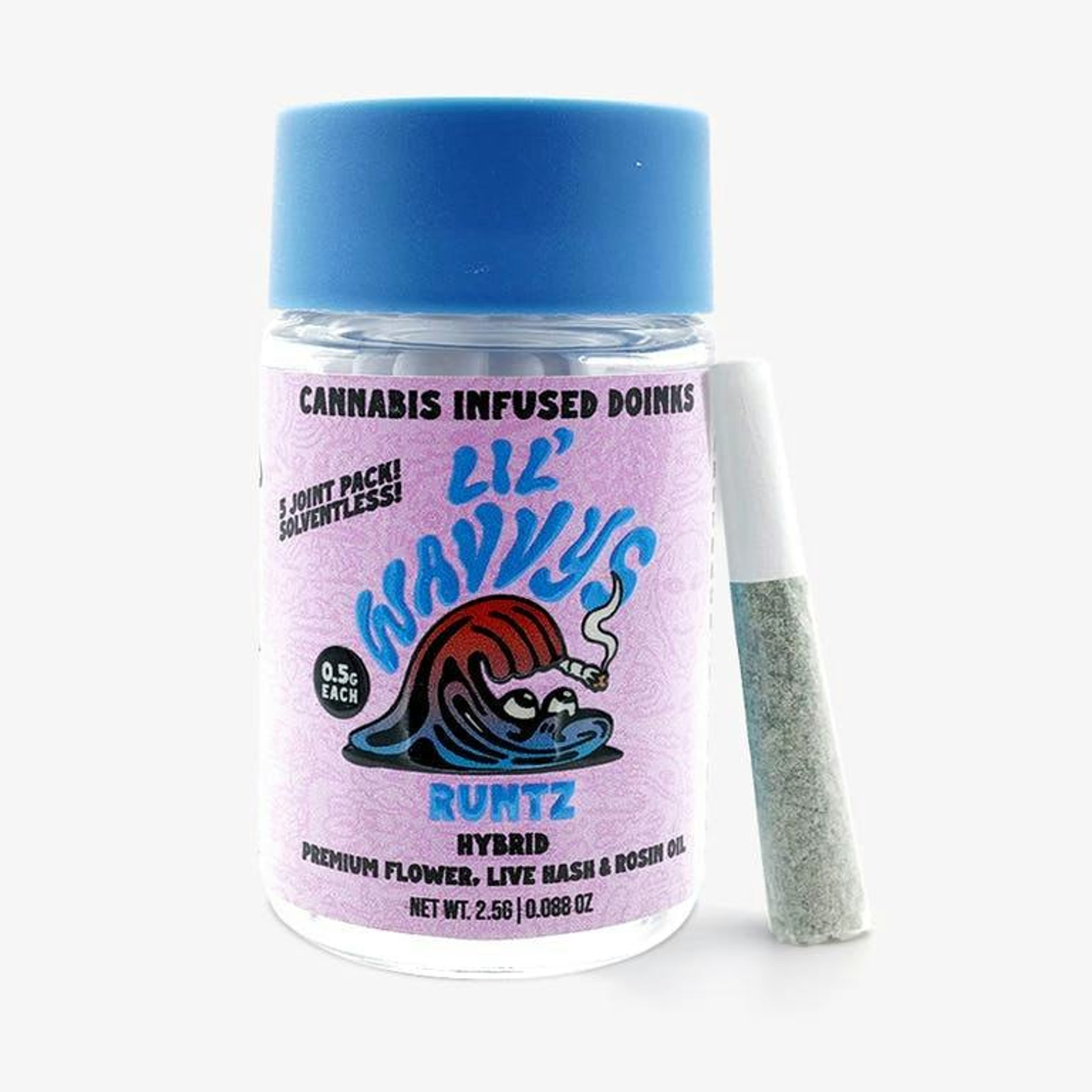 WAVVY | .5gx5pk - Runtz - Infused Pre-Rolls - Hybrid - WAVVY - - $25 - Pre-Rolls