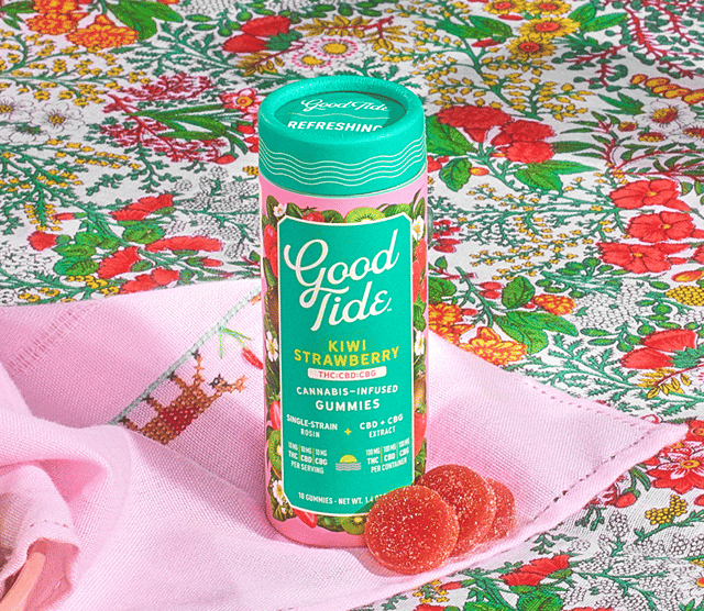 Kiwi Strawberry Gummies | 1:1:1 THC:CBD:CBG | 100mg | Infused w/ Hash Rosin