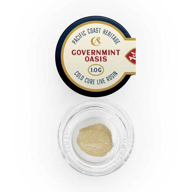 Pacific Coast Heritage Governmint Oasis Cold Cure Live Rosin Concentrate 1g
