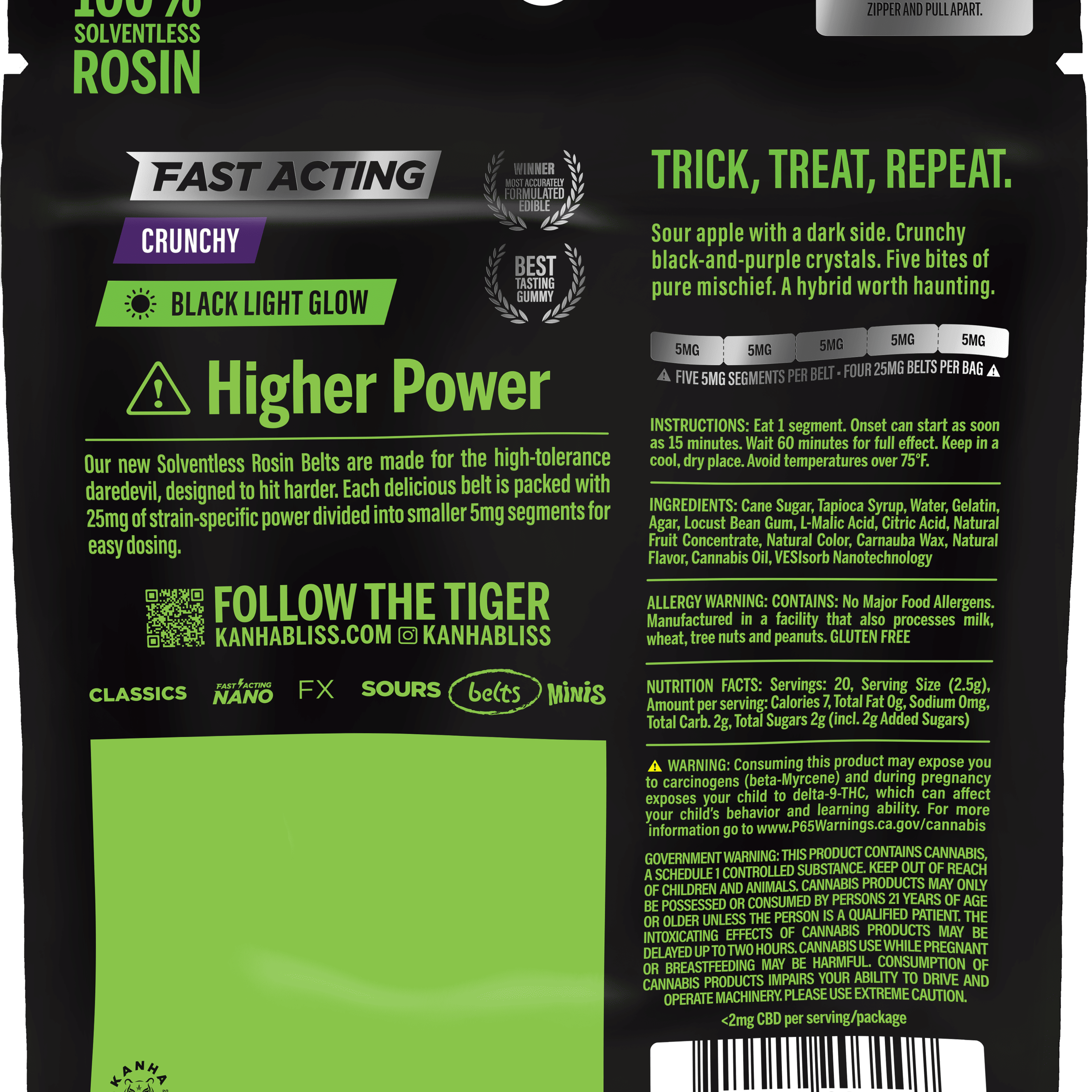 KANHA - Rosin - Haunted Hybrid Sinister Sour Apple Crunch 100mg - Kanha - - $25 - Edibles