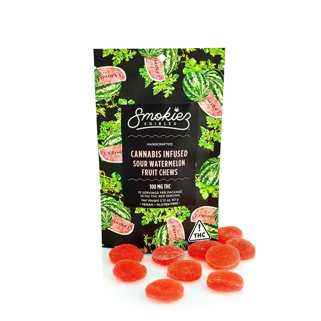 Sour Watermelon Gummies | 100mg | 10ct | 10mg/ea