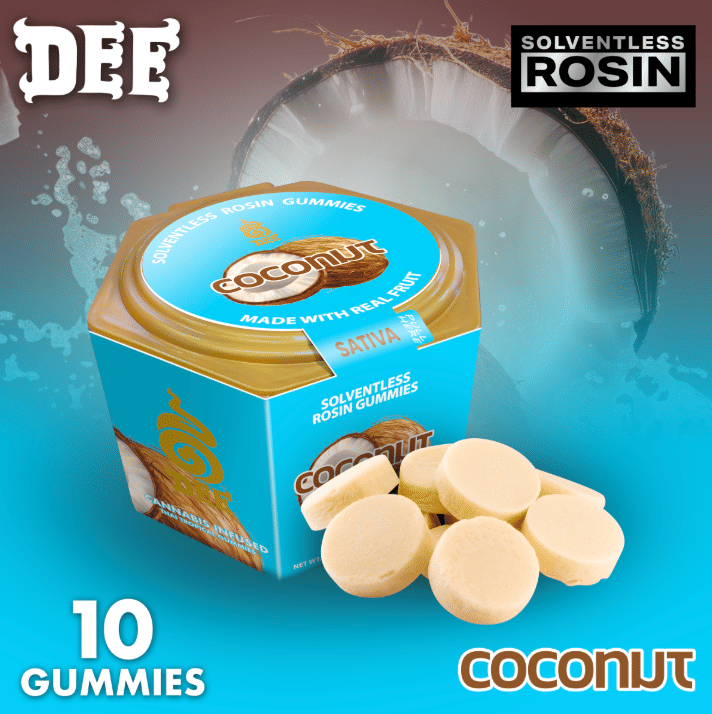 Dee Thai: Coconut Solventless Rosin Gummies 100mg