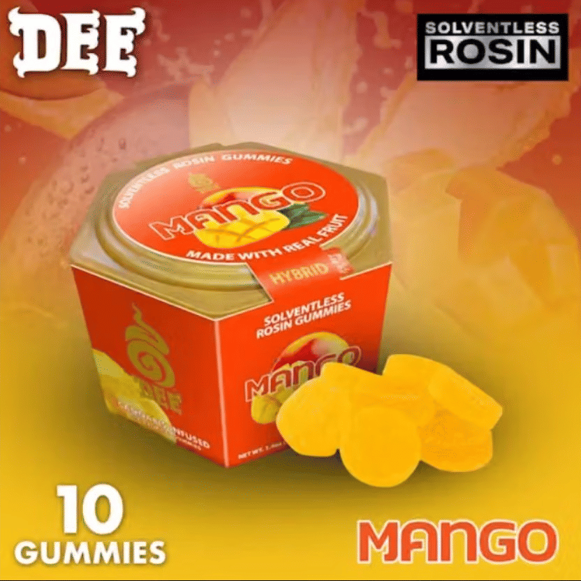 Dee - Mango Solventless Rosin Gummies - 100mg - Dee Thai -  - $13.99 - Edibles