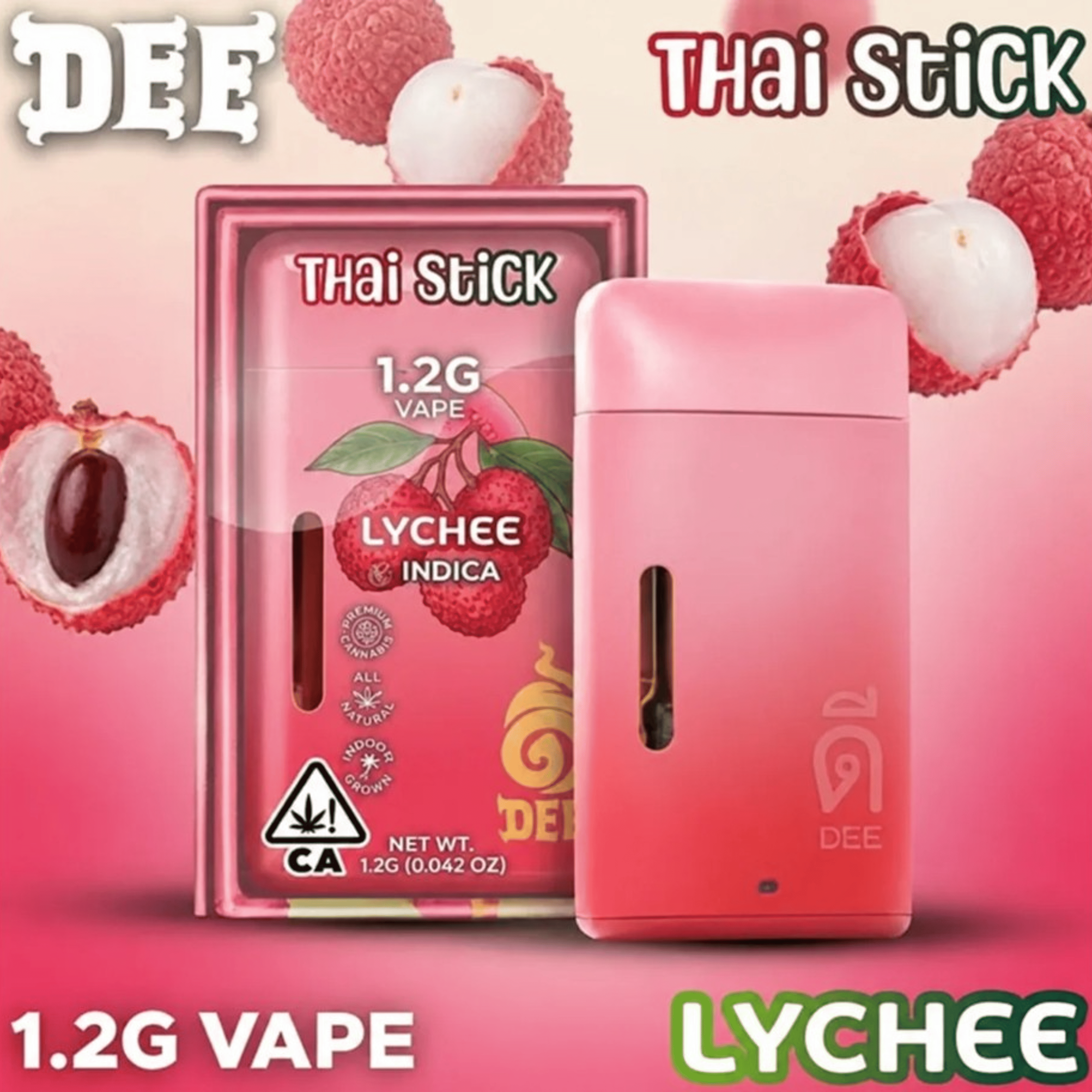 Dee Thai Stick - Lychee - Disposable - 1.2g - Dee Thai - 1.2g - $19.99 - Disposable Vapes