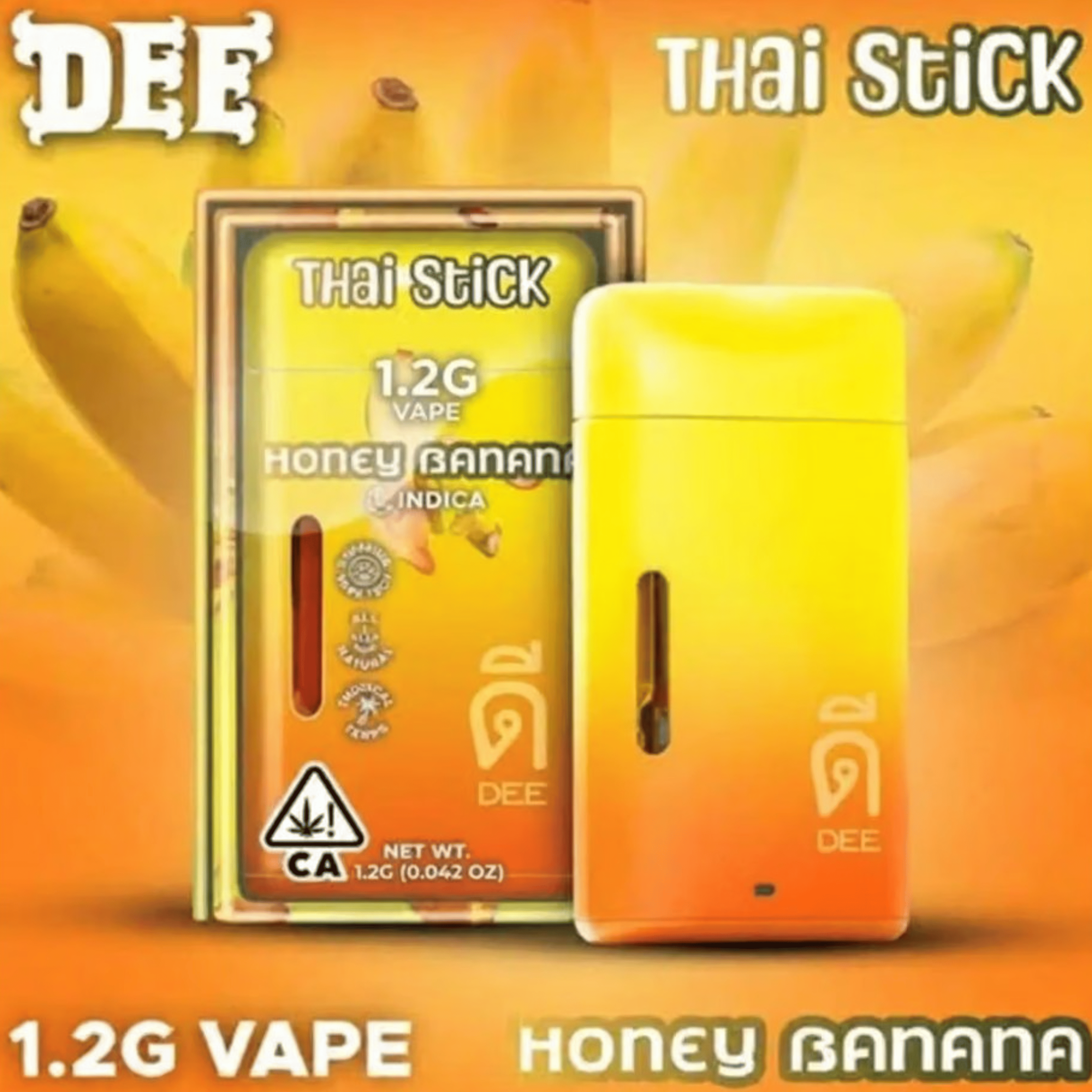 Dee Thai Stick - Honey Banana - Disposable - 1.2g - Dee Thai - 1.2g - $19.99 - Disposable Vapes