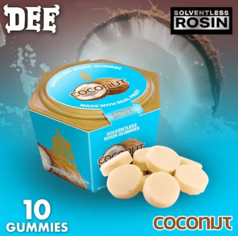 Dee - Coconut Solventless Rosin Gummies - 100mg - Dee Thai -  - $13.99 - Edibles